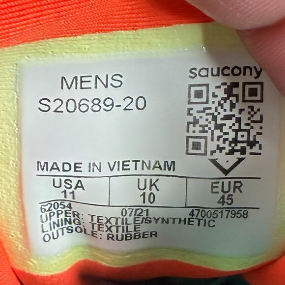 Saucony Endorphin Shift 2 Gray Green Lace Up Running Shoes S20689-20 Men’s Sz 11 - Picture 10 of 11